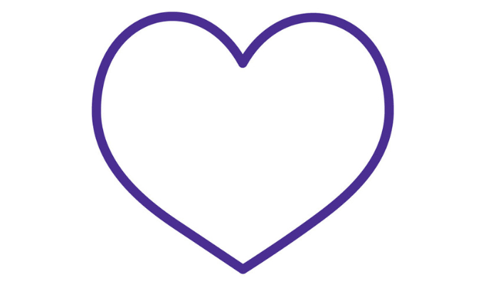 true blue heart icon